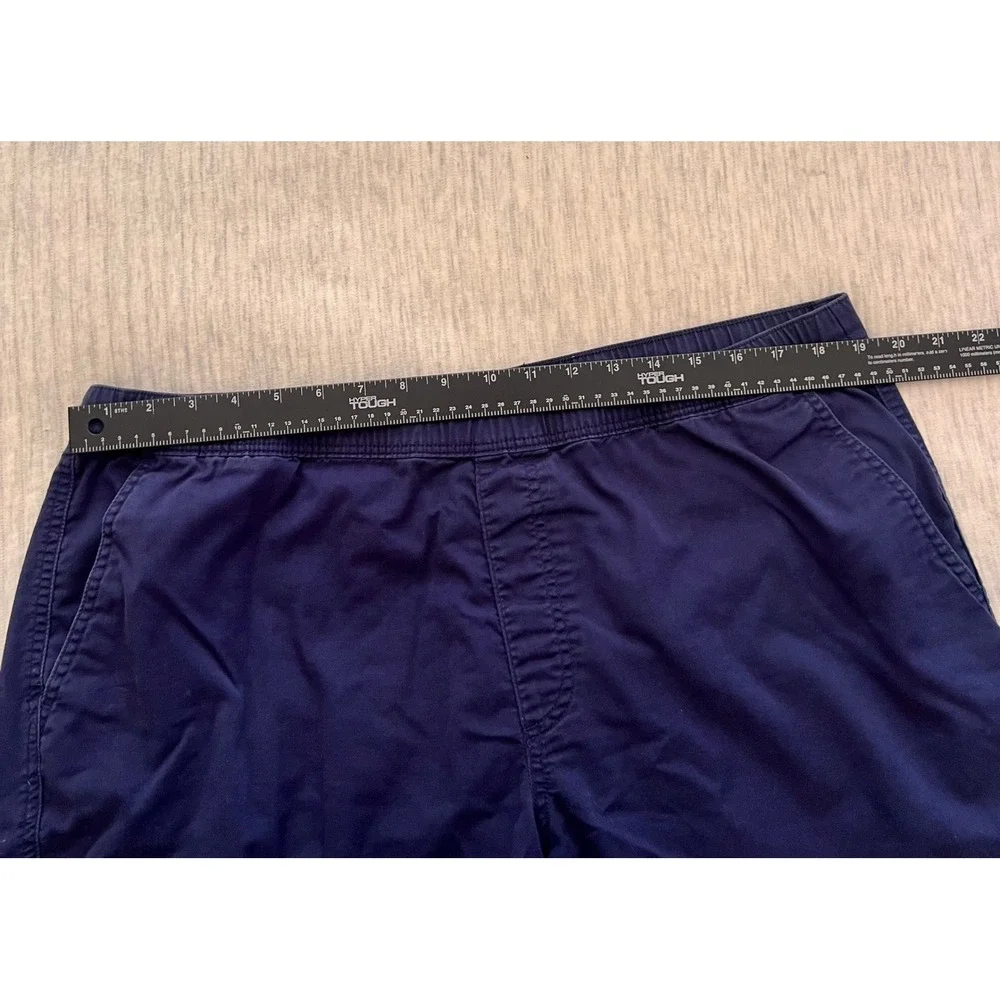 Uniqlo Mens XXL Navy Blue Elastic Waist Casual Twill Shorts 404214 39-42 Waist